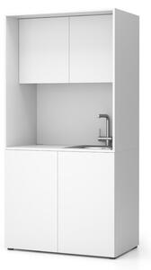 Kuchyňka NIKA se dřezem a baterií 1000 x 600 x 2000 mm, bílá, pravé