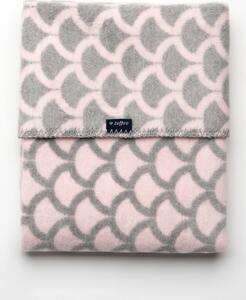 WOMAR Dětská bavlněná deka se vzorem Womar 75x100 růžovo-šedá Bavlna 75x100 cm