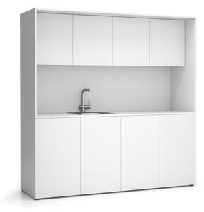 Kuchyňka NIKA se dřezem a baterií 1963 x 600 x 2000 mm, bílá, levé