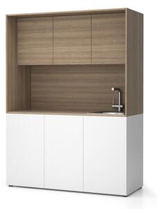 Kuchyňka NIKA se dřezem a baterií 1481 x 600 x 2000 mm, dub přírodní, pravé
