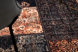 Makro Abra Kusový koberec ANTIKA Vhodný k praní patchwork moderní hnědý terakota Rozměr: 80x150 cm