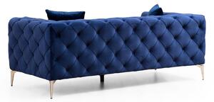 Designová sedačka Rococo 197 cm tmavě modrá