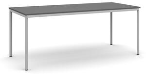 Jídelní stůl, 1800 x 800 mm, šedá podnož, grafit