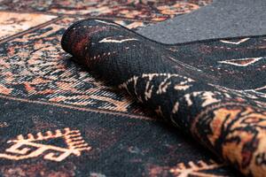 Makro Abra Kusový koberec ANTIKA Vhodný k praní patchwork moderní hnědý terakota Rozměr: 80x150 cm