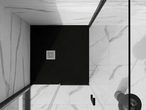 Mexen Stone+ kompozitní čtvercová sprchová vana 70 x 70 cm, Černá