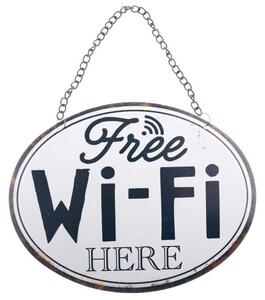 Casa de Engel Plechová cedulka Free Wi-Fi