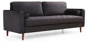 Designová 3-místná sedačka Jarmaine 215 cm černá