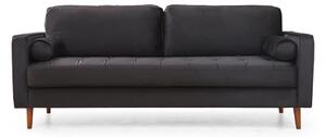 Designová 3-místná sedačka Jarmaine 215 cm černá