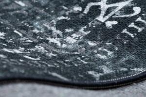 Makro Abra Kusový koberec ANTIKA 117 Vhodný k praní moderní klasický šedý grafitový Rozměr: 80x150 cm