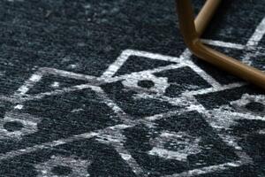 Makro Abra Kusový koberec ANTIKA 117 Vhodný k praní moderní klasický šedý grafitový Rozměr: 80x150 cm