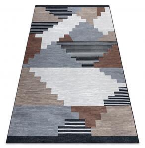 Makro Abra Kusový koberec ANTIKA 126 Vhodný k praní moderní geometrický béžový šedý Rozměr: 120x170 cm