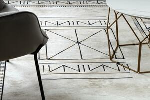 Makro Abra Kusový koberec ANTIKA 125 Vhodný k praní moderní řecký vzor béžový šedý Rozměr: 80x150 cm