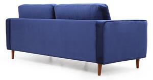 Designová 3-místná sedačka Jarmaine 215 cm tmavě modrá