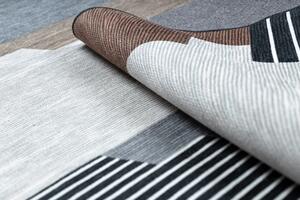 Makro Abra Kusový koberec ANTIKA 126 Vhodný k praní moderní geometrický béžový šedý Rozměr: 80x150 cm