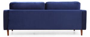 Designová 3-místná sedačka Jarmaine 215 cm tmavě modrá