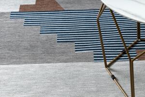 Makro Abra Kusový koberec ANTIKA 124 Vhodný k praní geometrický moderní béžový modrý Rozměr: 80x150 cm