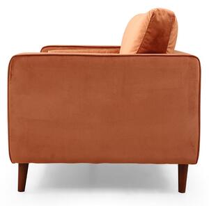 Designová 3-místná sedačka Jarmaine 215 cm oranžová
