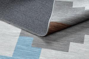 Makro Abra Kusový koberec ANTIKA 124 Vhodný k praní geometrický moderní béžový modrý Rozměr: 80x150 cm