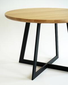 Kulatý jídelní stůl Rondo II s masivní dubovou deskou 700 mm