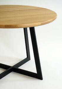 Kulatý jídelní stůl Rondo II s masivní dubovou deskou 900 mm