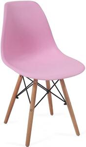 Miadomodo 76165 Miadomodo Sada 2 jídelních židlí s plastovým sedákem, růžová