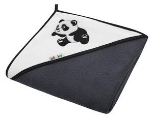 Dětská osuška 100x100 Akuku černá s pandou