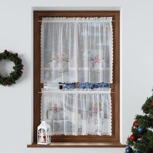 Dekorační krátká vánoční vitrážová záclona do kuchyně CHRISTMAS GNOM I. 60x150 cm MyBestHome