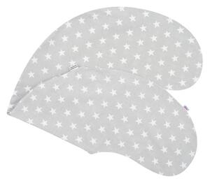 Povlak na kojící polštář New Baby Hvězdičky šedý