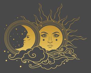 Obraz harmonie slunce a měsíce