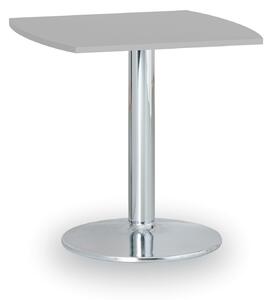 Konferenční stolek ZEUS II, 660x660 mm, chromovaná podnož, deska šedá