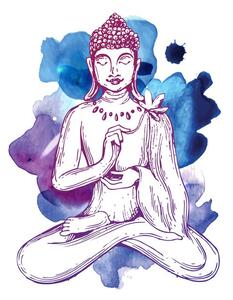 Obraz ilustrace Budhy