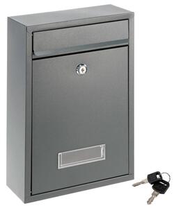 Garthen Poštovní nástěnná schránka ELI, ocelová, antracit, 2 klíče