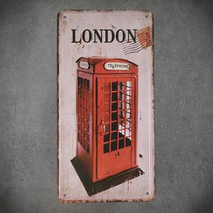 Kovová cedule TELEFONNÍ BUDKA Z LONDÝNA