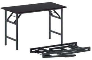 Konferenční stůl FAST READY s černou podnoží 1200 x 600 x 750 mm, wenge