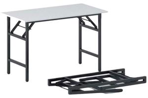 Konferenční stůl FAST READY s černou podnoží 1200 x 600 x 750 mm, bílá