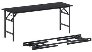 Konferenční stůl FAST READY s černou podnoží 1700 x 500 x 750 mm, wenge