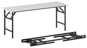 Konferenční stůl FAST READY s černou podnoží 1700 x 500 x 750 mm, bílá