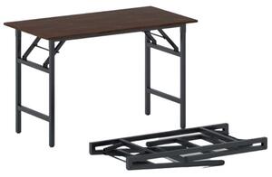 Konferenční stůl FAST READY s černou podnoží 1200 x 600 x 750 mm, ořech