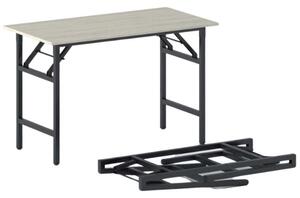 Konferenční stůl FAST READY s černou podnoží 1200 x 600 x 750 mm, dub přírodní
