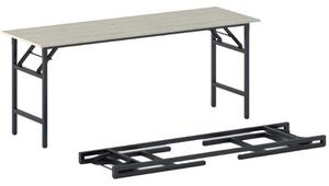Konferenční stůl FAST READY s černou podnoží 1700 x 500 x 750 mm, dub přírodní