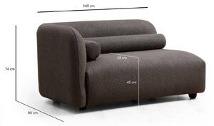 Designová 3-místná sedačka Zahira 228 cm tmavě šedá