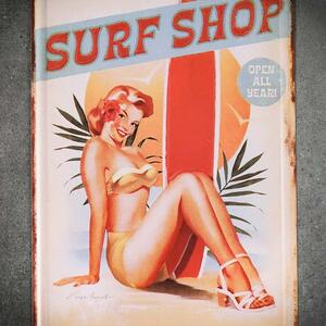 Kovová cedule SURF SHOP