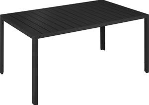 Tectake 404401 zahradní stůl simona - černá/černá