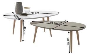 Konferenční stolek Duplo (bílá + šedá). 1029551