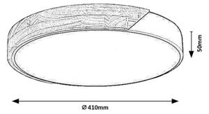 Rabalux 71418 - LED Stropní sv MAPLE2 42W/230V 3000/4000/6500K černá/dub pr.41cm