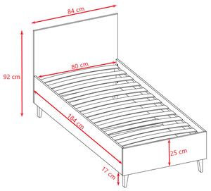 BabyBeds Dětská postel Kubi 180x80 Barva postele: Bílá