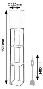 Rabalux 74192 - Stojací lampa BRONN 1xE27/40W/230V béžová