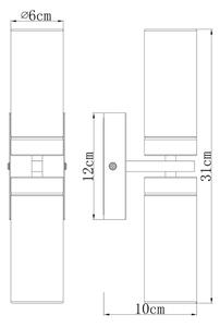 Brilagi - Koupelnové nástěnné svítidlo RAY 2xE14/40W/230V IP44