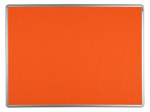 Textilní nástěnka ekoTAB v hliníkovém rámu, 900 x 600 mm, oranžová