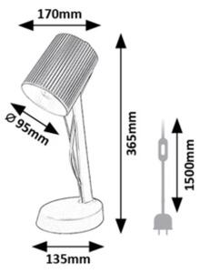 Rabalux 74087 - Stolní lampa SOLVET 1xE14/11W/230V zelená
